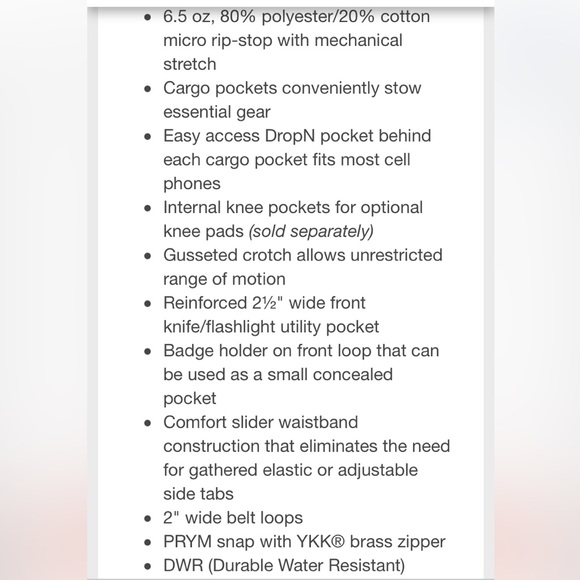 TRU-SPEC 24-7 Ascent Pants Ranger Green 40 - Picture 3 of 5